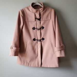 St. John's Bay Camel Fleece Peacoat Toggle Button Large